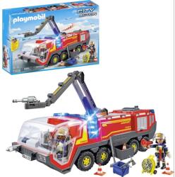 Playmobil - Autospeciala de pompieri pentru aeroport cu lumini si sunete (4008789713711)