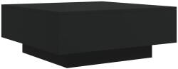 vidaXL dohányzóasztal szerelt fa 80x80x31 cm - fekete