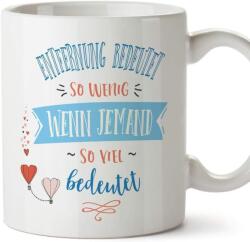 MUGFFINS Német nyelvű "Távolság nem számít" bögre 350 ml - MUGFFINS