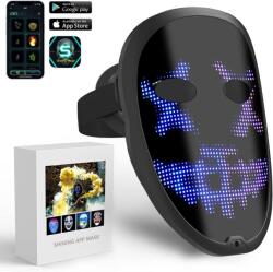 MEGOO LED Maszk Bluetooth-szal és Gesztusfelismeréssel - Programozható Világító Arcmaszk Farsangra, Halloweenre