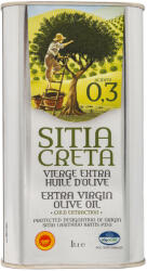 Sitia 0.3 Ulei de Masline Extravirgin PDO Sitia, Aciditate 0, 3%, Presat la Rece, Creta, cutie 1L