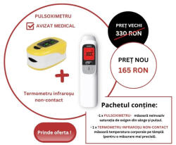 NBMedical Oferta pulsoximetru si termometru infrarosu non contact (PULS-TM)