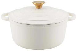 Perfect Home Zománcozott öntöttvas lábas, 28 cm, 6l, fehér
