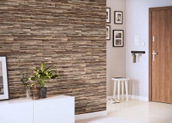 Vilo Lambriu PVC-U Vilo Motivo de perete, decor Ardezie Maro - 2, 65 mp cutie (4 bucati), 2650 250 8 mm (DF-3020982)