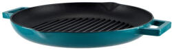 Perfect Home Zománcozott öntöttvas grill szeletsütő 31 cm, csőrös, türkizkék