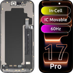 JK Display cu Touchscreen JK pentru Apple iPhone 17 Pro, cu Rama, Versiune LCD In-Cell IC Movable, Negru - koubsolutions