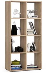 AKORD Biblioteca cu 8 rafturi din placa laminata, stejar, 70, 5x33x144 cm, Quad (384139-AK) Biblioteca