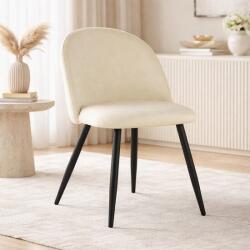 ARTOOL Scaun de bucatarie si living Artool Bello, catifea bej, picioare metal negru (3839_1)