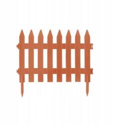 Prosperplast Gard decorativ pentru gradina din plastic maro deschis, 3, 2 m, set 7 buc (IPLSU-R624)