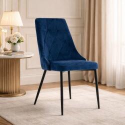 ARTOOL Scaun living si bucatarie Artool Imola, catifea bleumarin, metal negru (3459_1)