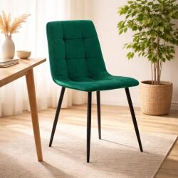 ARTOOL Scaun bucatarie si living Artool Kara, catifea verde, picioare metal negru (3688_1)