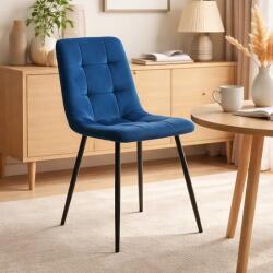 ARTOOL Scaun bucatarie si living Artool Kara, catifea bleumarin, metal negru (3689_1)