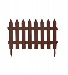 Prosperplast Gard de gradina decorativ din plastic maro, set 7 bucati, 3, 2 m x 35 cm (IPLSU-R222)