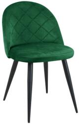 AKORD Scaun pentru bucatarie si living Akord Brandy, catifea verde, metal negru (169913-AK)