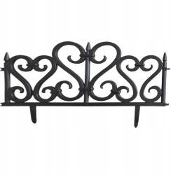GardenLine Gard decorativ de gradina din plastic negru, set 4 buc, 59, 5x37 cm (DOS6917N)