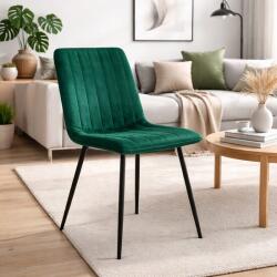 ARTOOL Scaun dining Artool Lava, catifea verde, picioare metal negru, 43x51x90 cm (3463_1)