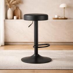ARTOOL Scaun de bar Artool Rojst, rotativ, reglabil, piele ecologica neagra (3775_1)