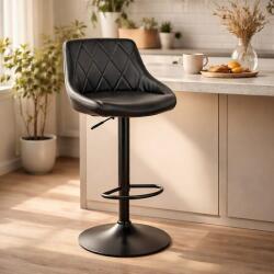 ARTOOL Scaun de bar Artool Kast rotativ, reglabil, negru, piele ecologica (3432_1)