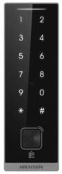 Hikvision Kártyaolvasó EM, Mifare (13.56 MHz); RS485 vagy Wiegand kimenet; QR kód olvasó; PIN, Bluetooth (DS-K1105EMKB-QR)