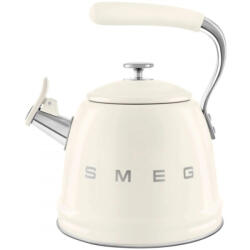 SMEG Ceainic cu fluier Smeg WKF01CR, 2, 3 l, Inductie, Maner rece, Otel, Crem (WKF01CR)