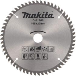 Makita Lamă de ferăstrău circular multifuncțională TCT 165 mm x 20 mm D-81206 (D-81206)