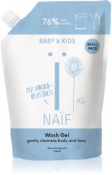 Naïf Baby & Kids Wash Gel gel pentru spălarea și curățarea copiilor și a bebelușilor rezervă 500 ml