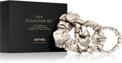 Notino Silk Collection Scrunchie Set set de elastice pentru păr din mătase culoare Cream