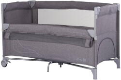 Chipolino Patut Pliabil Chipolino Relax cu Laterala Culisanta Varsta 0 Luni+ Maxim 15 KG Charcoal Linen (KOSIRE261CH)