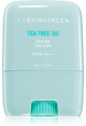 BRINGGREEN Tea Tree Cica Cooling Sun Stick ápoló arckrém stift SPF 50+ 20 g