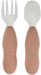 Beaba Stainless Steel Pre-Cutlery étkészlet Praline 10m+ 2 db