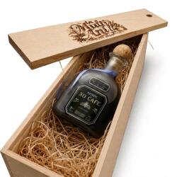 The Patron Spirits Company Pachet Cadou Cutie Lemn Personalizata Tequila Patron XO Cafe 35%, 0.7L