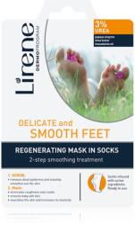 Lirene Foot Care regenerálás a lábnak két lépésben peeling és maszk zokni kiszerelésben 3% Urea 1 pár