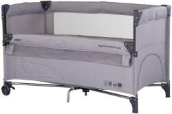Chipolino Patut Pliabil Chipolino Relax cu Laterala Culisanta Varsta 0 Luni+ Maxim 15 KG Platinum Linen (KOSIRE262PL)