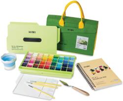 HIMI Twin Cup Gouache Set gouache festék készlet, 72 szín, Apple Green Case, 8 db-os készlet (HMTHH13)