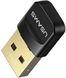 USAMS USB Bluetooth adapter ZB321, 5.1, fekete, kompatibilis a Windows 8.1/10/11 rendszerekkel, akár 5 eszközt támogat (ZB321SPQ01)