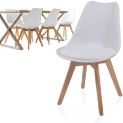 Miadomodo Set de scaune de sufragerie, alb, 6 bucăți (ESST04ws06ER)