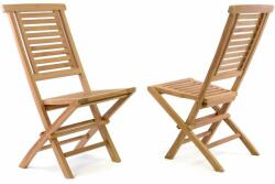 divero Scaun pliant masiv din lemn de tec pentru terasă sau balcon, (GL05045_SL2)