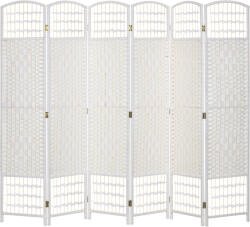 HomCom Paravan de Interior Pliabil cu 6 Panouri, 240 x 170 cm, Alb | Aosom Romania (830-701V02WT)