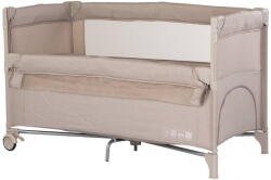 Chipolino Patut Pliabil Chipolino Relax cu Laterala Culisanta Varsta 0 Luni+ Maxim 15 KG Latte Linen (KOSIRE263LA)