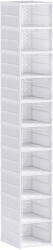 HomCom Pantofar Pliabil Slim, Modular, cu 10 Cutii pentru Pantofi, Economisire Spațiu, Fără Montaj, Alb | Aosom Romania (837-570V01WT) Pantofar
