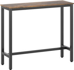 HOMCOM Masă Bar Rectangulară Înaltă, Masă de Bucătărie Înalta cu Structură din Oțel, Negru | Aosom Romania (835-491V00RB)