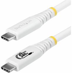 StarTech USB-C USB4 kábel 20Gbps PD240W DP1.4 Fehér 2m CC2M20GUSB4TPW (CC2M20GUSB4TPW)