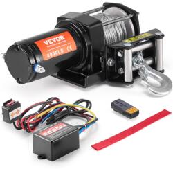 VEVOR Winch Electric VEVOR P3000-1C, 1814 kg, 12V, cu telecomanda (P3000-1C)