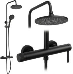 Rea Rivo set de duș perete cu duș de ploaie negru REA-P9499 (REAP9499)