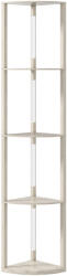 HomCom LED állólámpa, 4 polc, állítható fényerő 3000K, MDF, 41x29, 5x163, 5 cm, tölgyfa