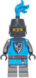 LEGO® Minifigurák Forest Stronghold Black Falcon Soldier - Male, Pearl Dark Gray Detailed Legs, Black Helmet with Eye bdp176 (bdp176)