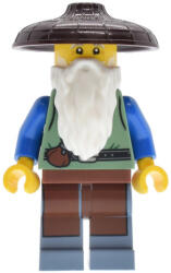 LEGO® Minifigurák Riverside Scholars - Male, Sand Green Vest, Reddish Brown Apron, Sand Blue Legs, Dark Brown Conical bdp190 (bdp190)