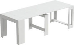 HomCom Kihúzható asztal, konzollá alakítható, 10 fő részére, forgácslap, acél, 240 x 90 x 78 cm, fehér