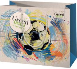 Cardex Green Grass Focilabda mintás közepes méretű ajándéktáska 18x10x23cm (53506C)