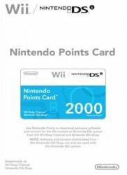Nintendo Wii Points Card 2000